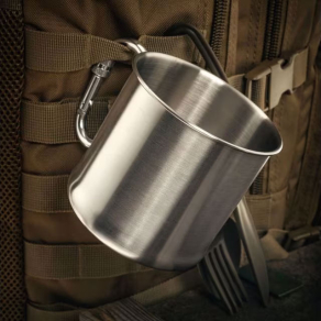 Metalna šalica s karabinerom 500 ml