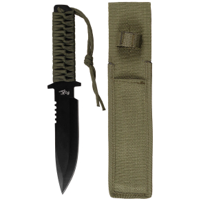 Fox Outdoor – Fiksni taktički nož s paracord užem